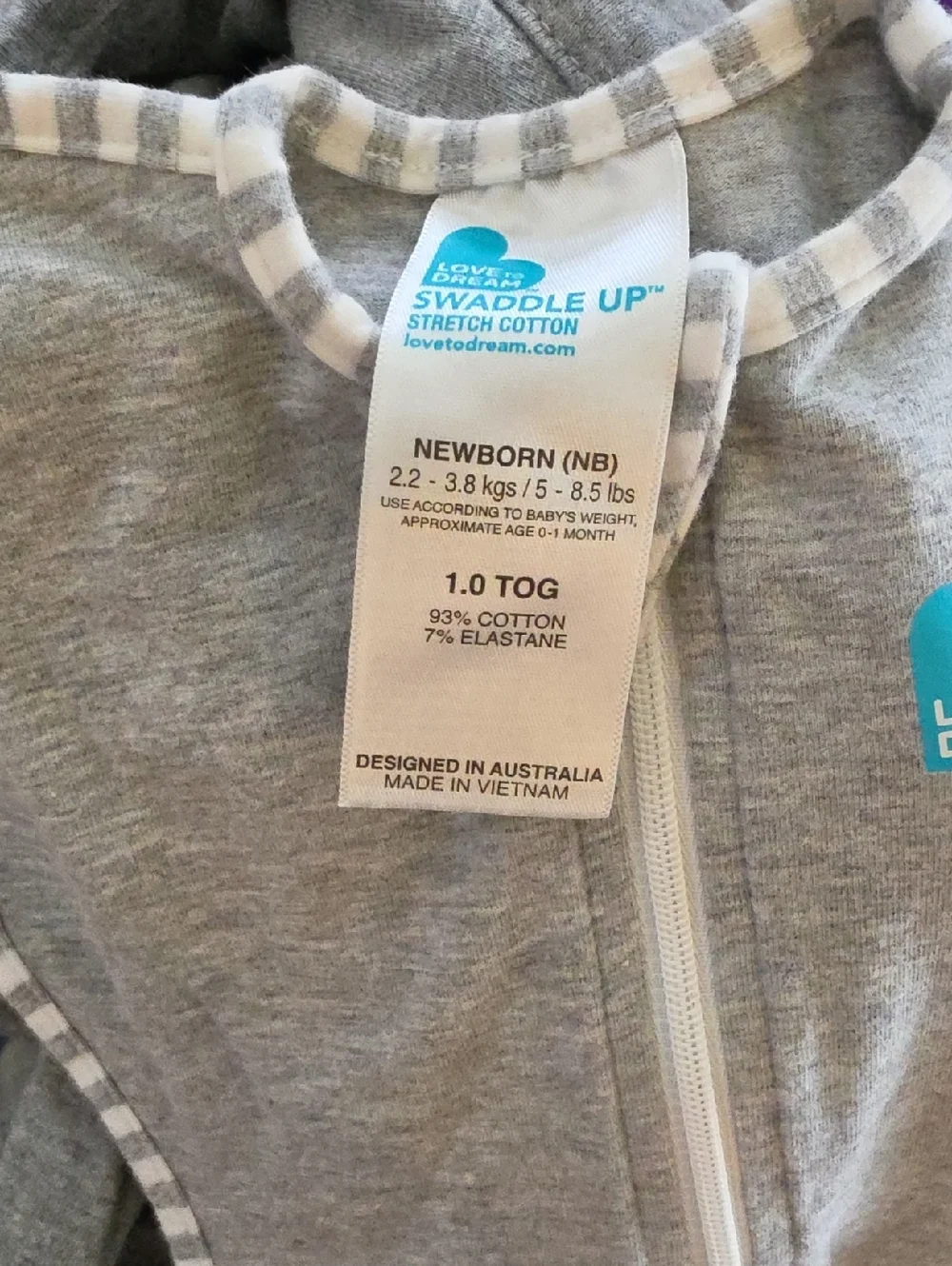 Love To Dream Swaddle UP Original Swaddle Wrap Gray Newborn 5-8.5lbs